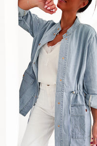 Veste en jeans bleu clair