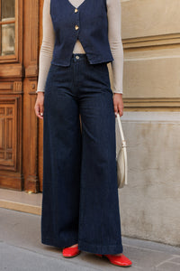 Jean bleu foncé palazzo