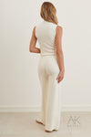 Pantalon en maille écru