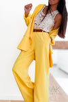 Veste blazer fluide jaune