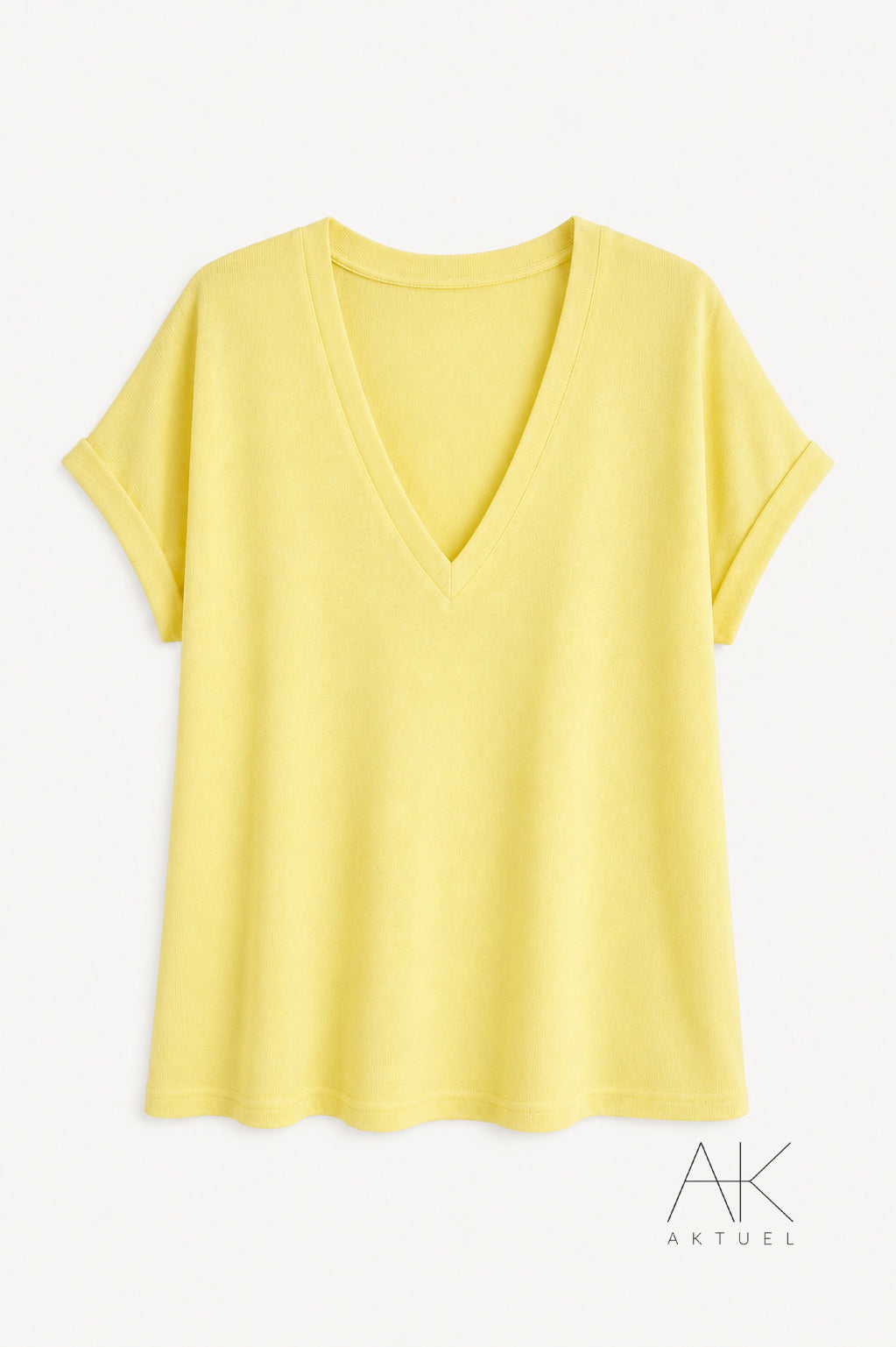 T-shirt en maille jaune