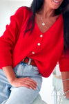 Gilet / Cardigan Mohair Rouge