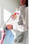 Chemise blanche à poche brodée
