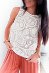 Top a crochet bohème