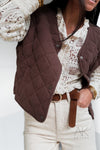 Gilet matelassé sans manches chocolat