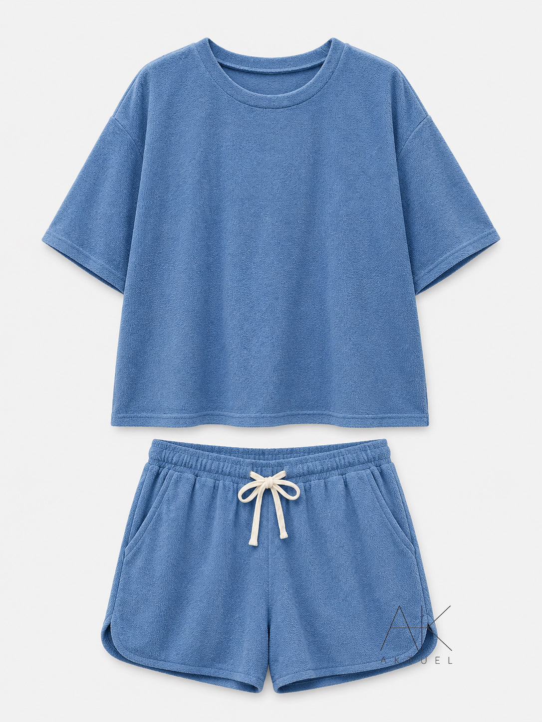 Ensemble éponge bleu – T-shirt & short