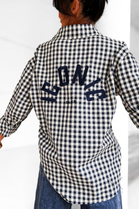 Chemise vichy bleu marine ICONIC CLUB