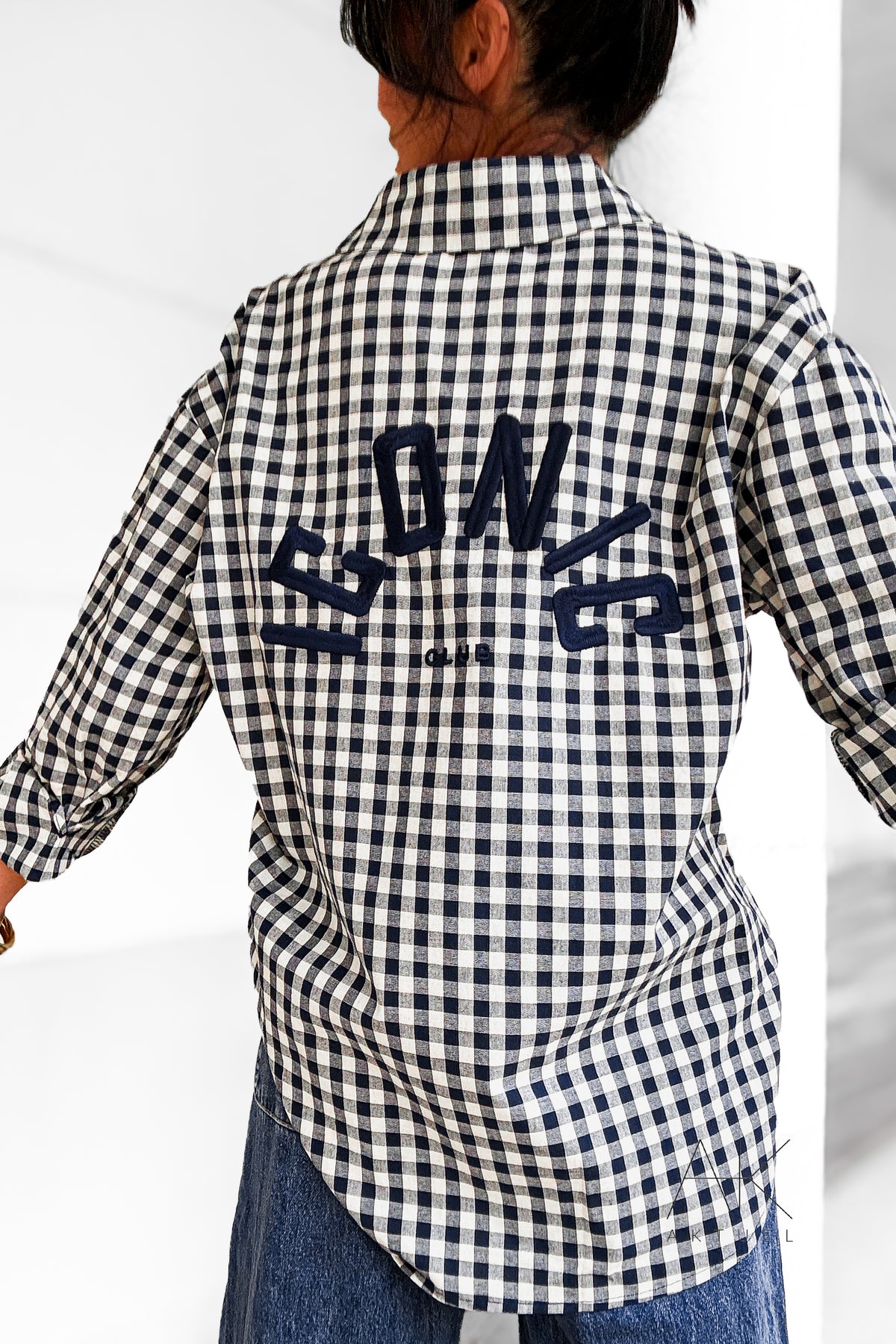 Chemise vichy bleu marine ICONIC CLUB