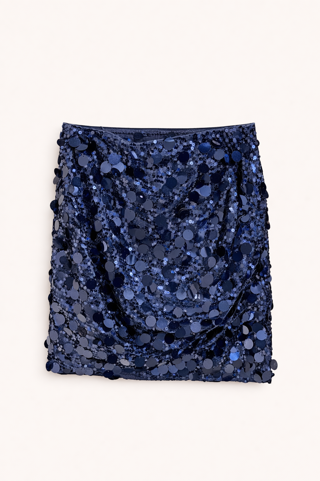 Jupe bleu courte à sequins