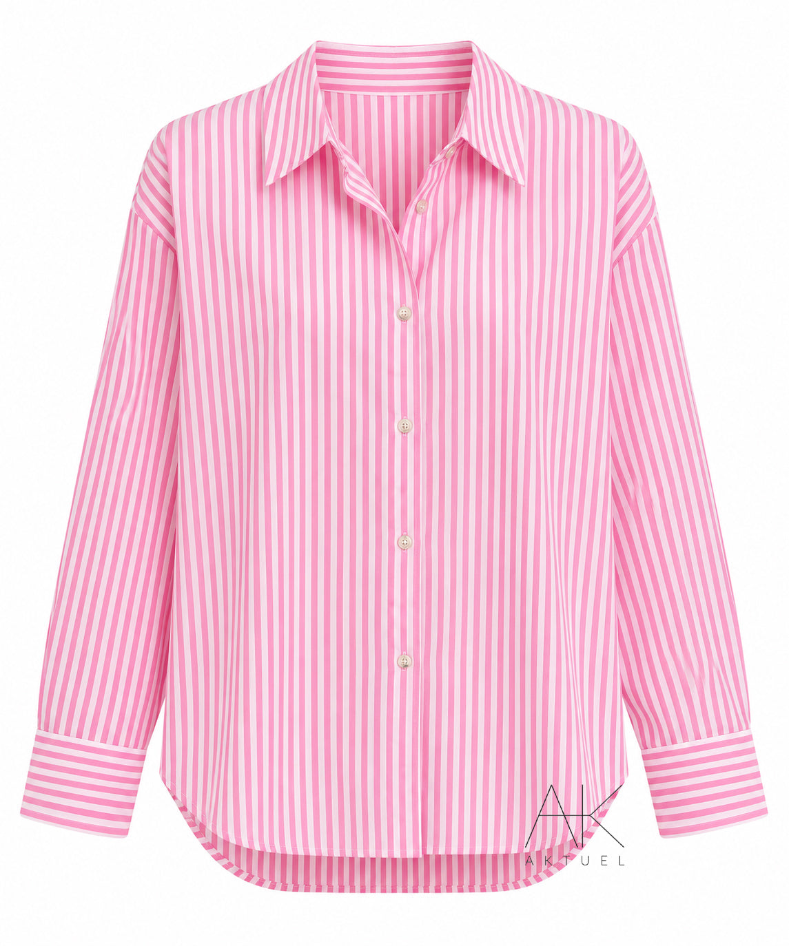 Chemise rayée rose et blanche oversize