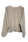 Pull en maille beige baby alpaga col rond