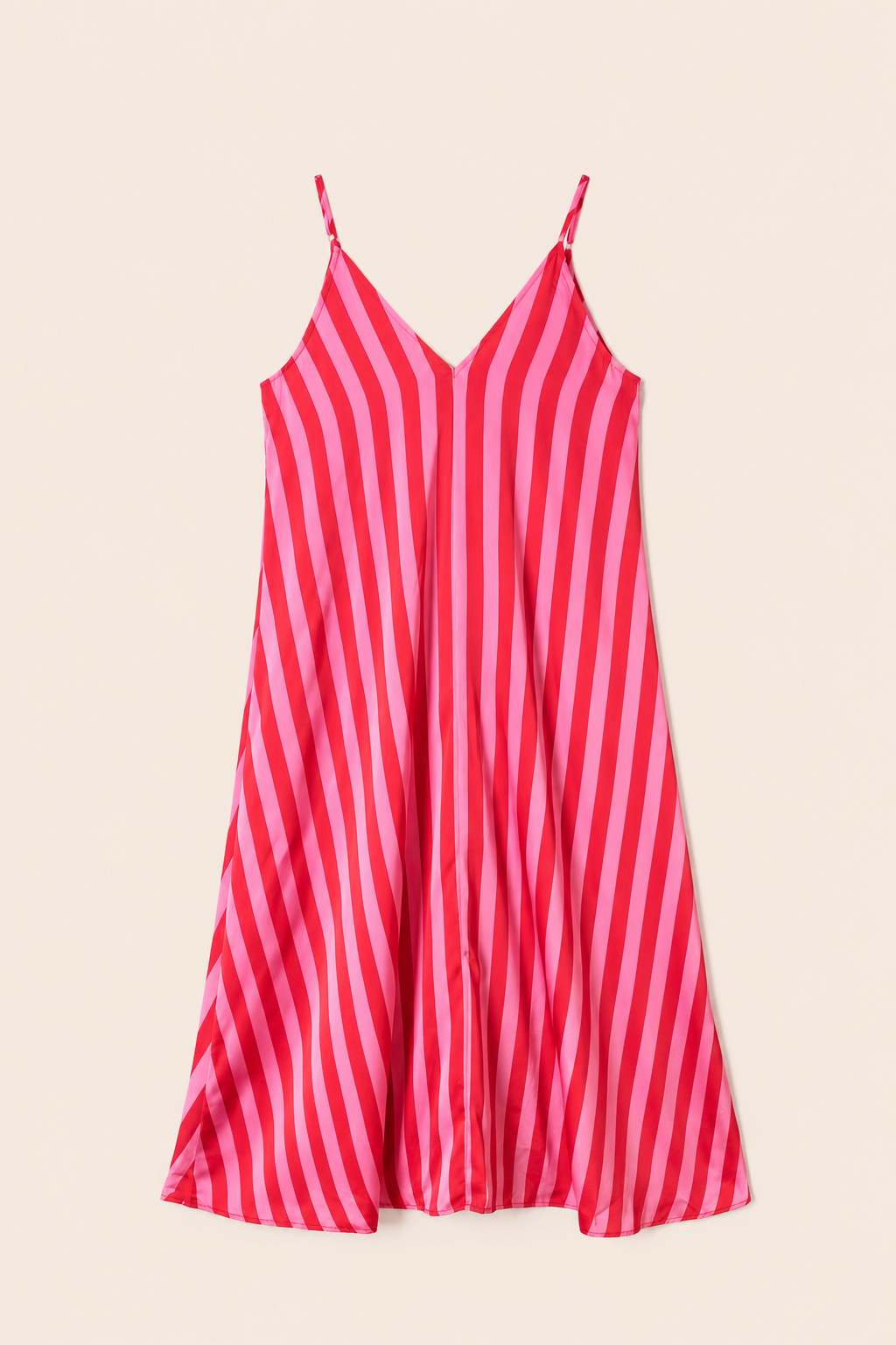 Robe Rayée rouge rose
