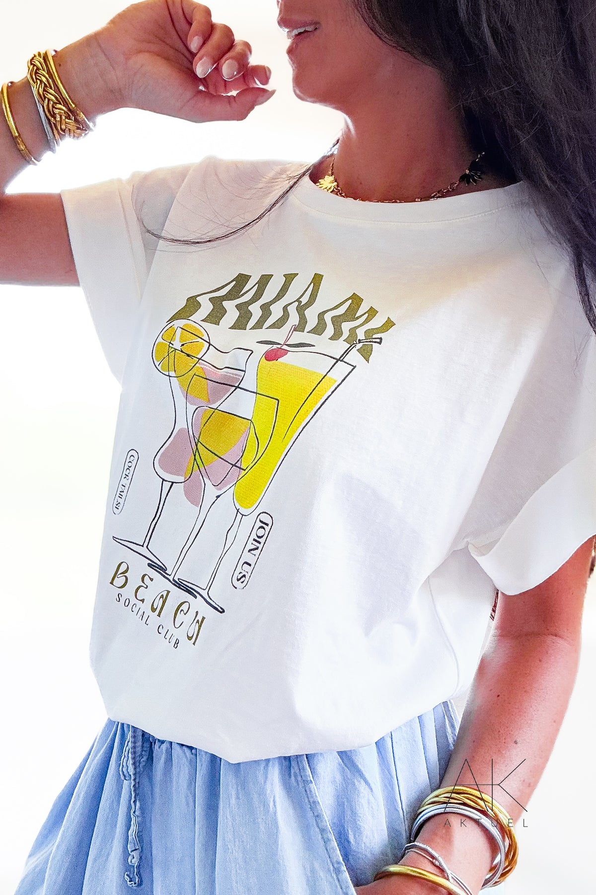 T-shirt blanc “Miami Beach Social Club”
