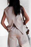 Gilet sans manches à boutons bijoux