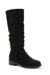 Bottes plates suédine noir