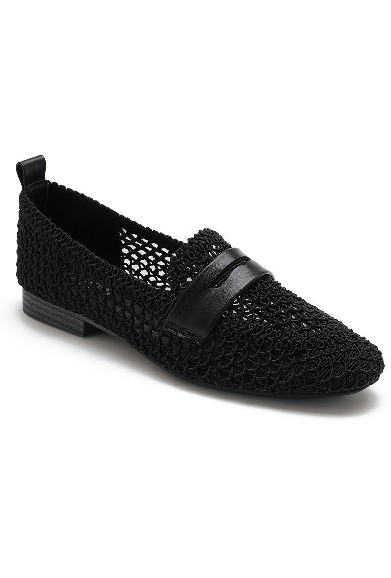 Mocassins ajourés noirs