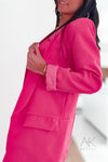 Veste blazer fluide fuschia
