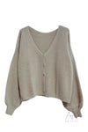 Pull gilet beige en baby alpaga
