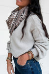 Pull gilet beige en baby alpaga