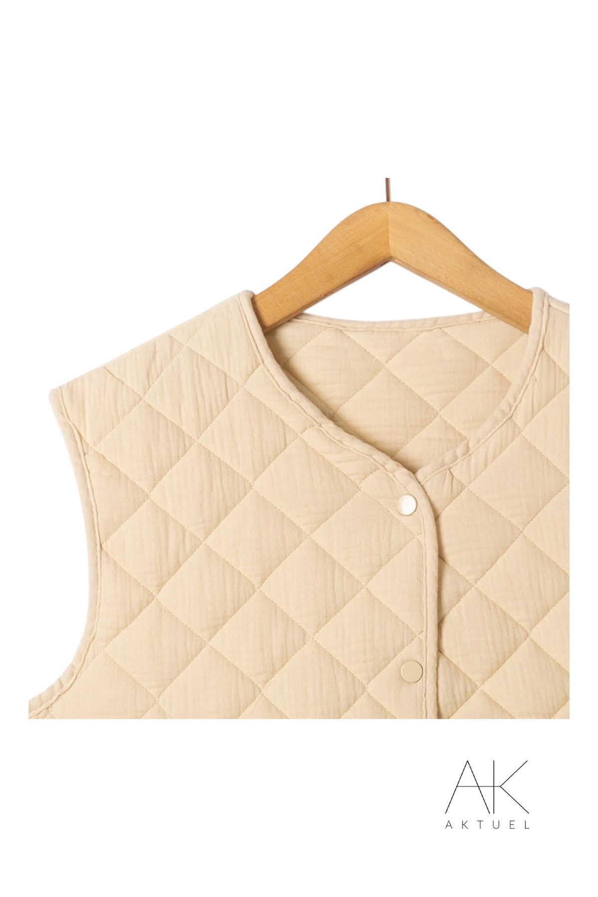 Gilet matelassé sans manches beige