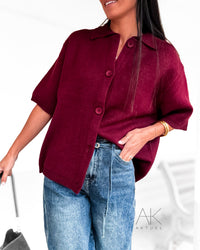 Cardigan oversize burgundy