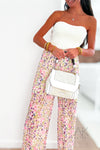 Pantalon plissé fleuri