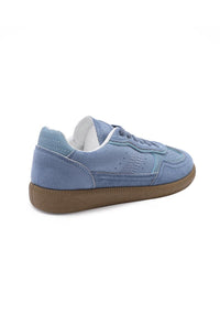 Basket bleu en suedine