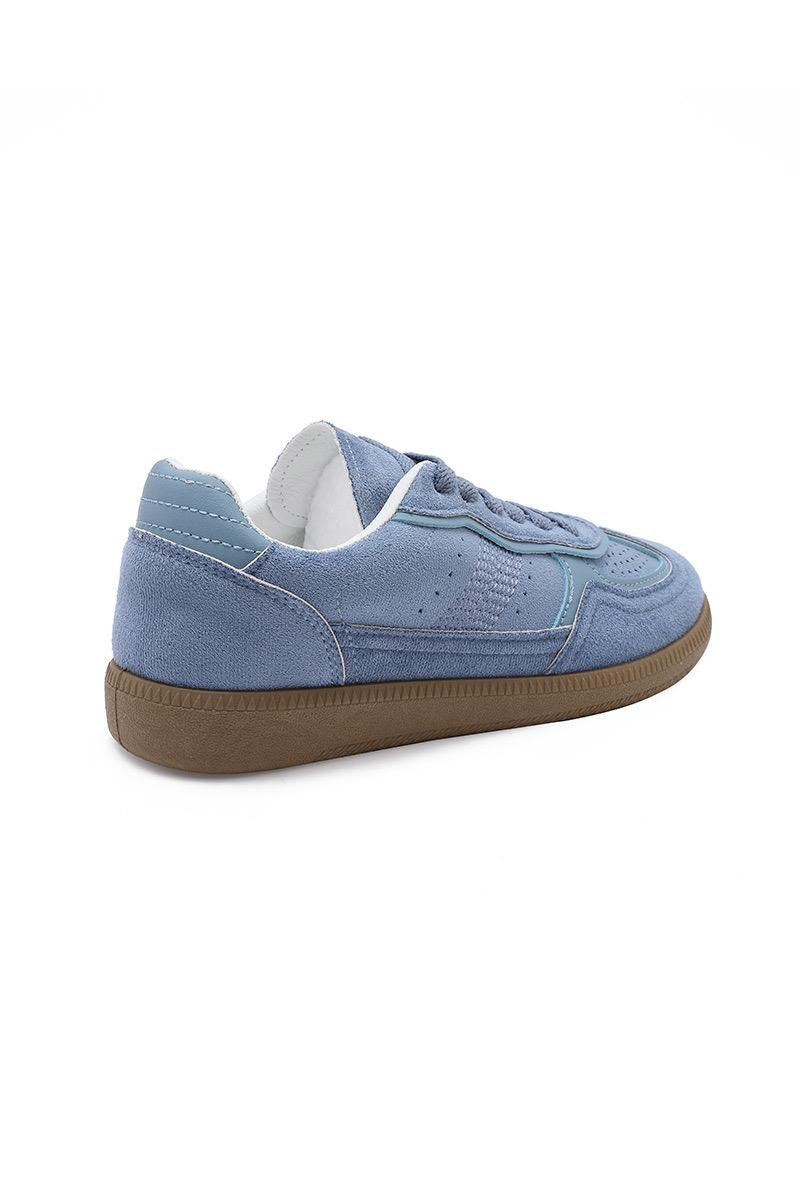 Basket bleu en suedine
