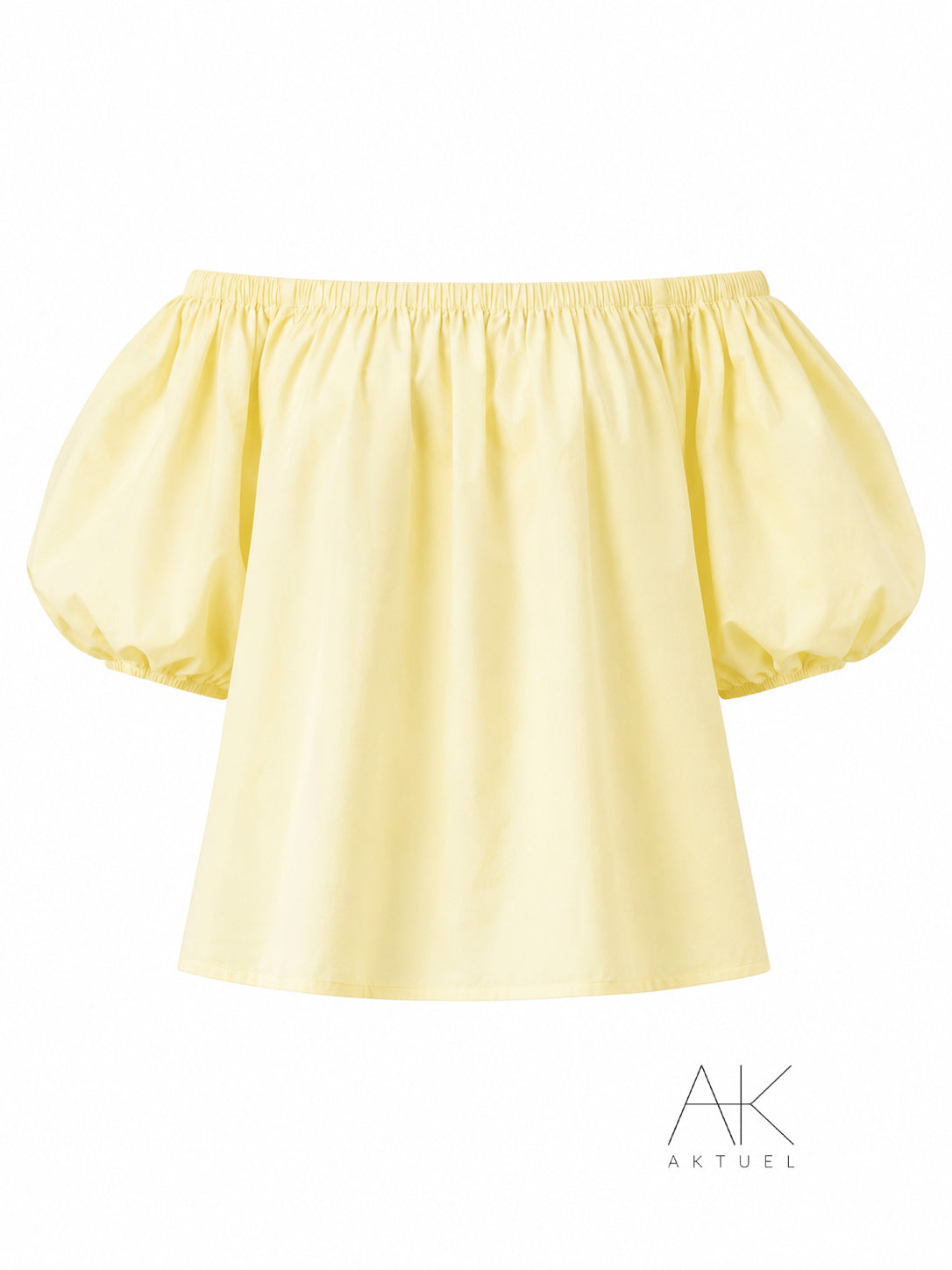 Top bardot jaune pastel