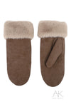 Moufles marron doublées fausse fourrure
