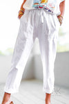 Pantalon blanc en lin