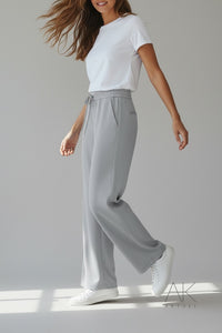 Pantalon tailleur gris