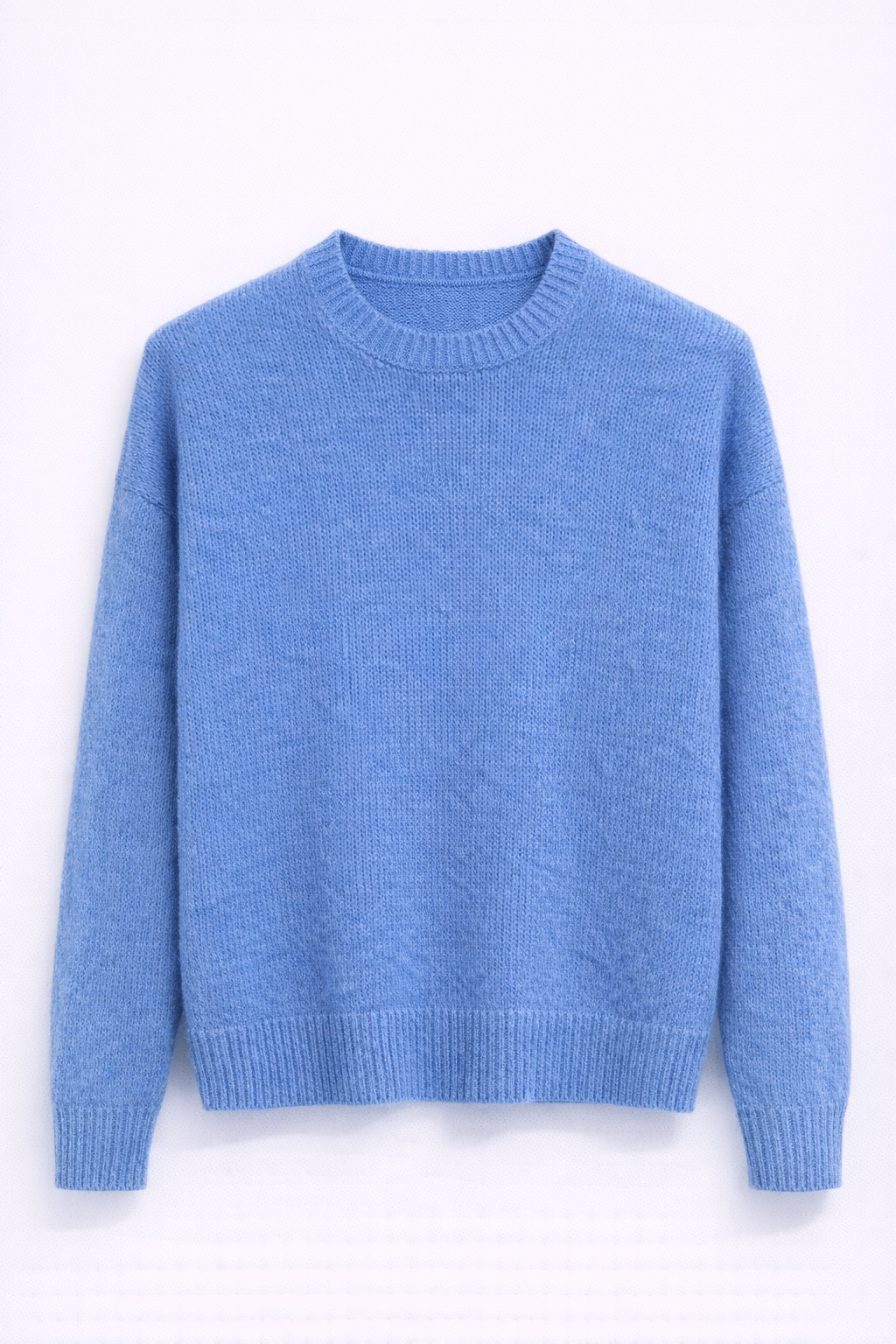 Pull bleu en kid mohair