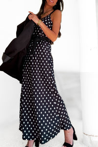 Robe longue à pois