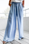 Pantalon large en denim fluide