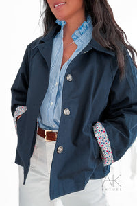 Veste gabardine marine
