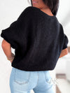 Cardigan en bébé mohair et laine noir à manches courtes