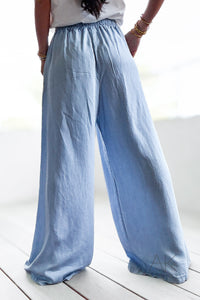 Pantalon large en denim fluide