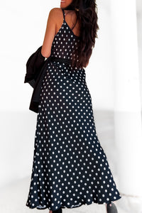 Robe longue à pois