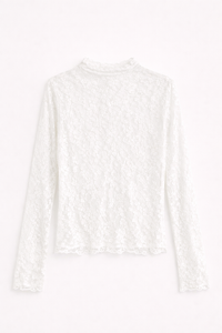 Top en dentelle blanche