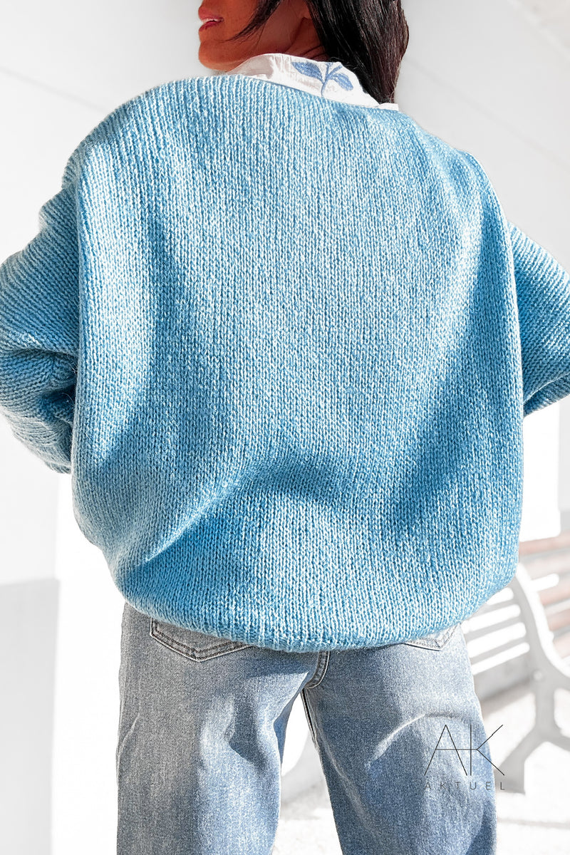 Pull Mohair Bleu