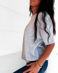 Pull bleu manches courtes 100 % laine mérinos