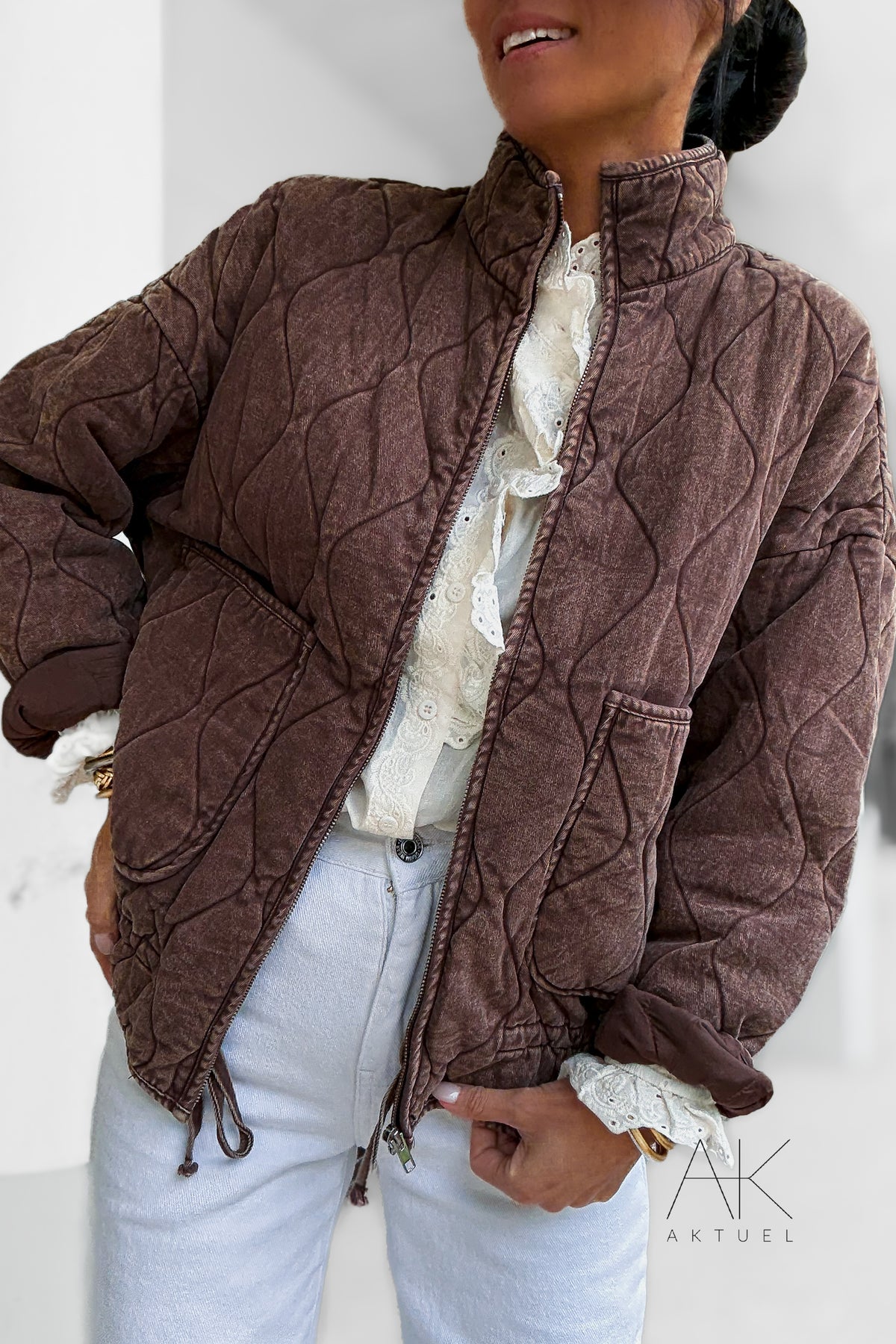 Veste matelassée chocolat