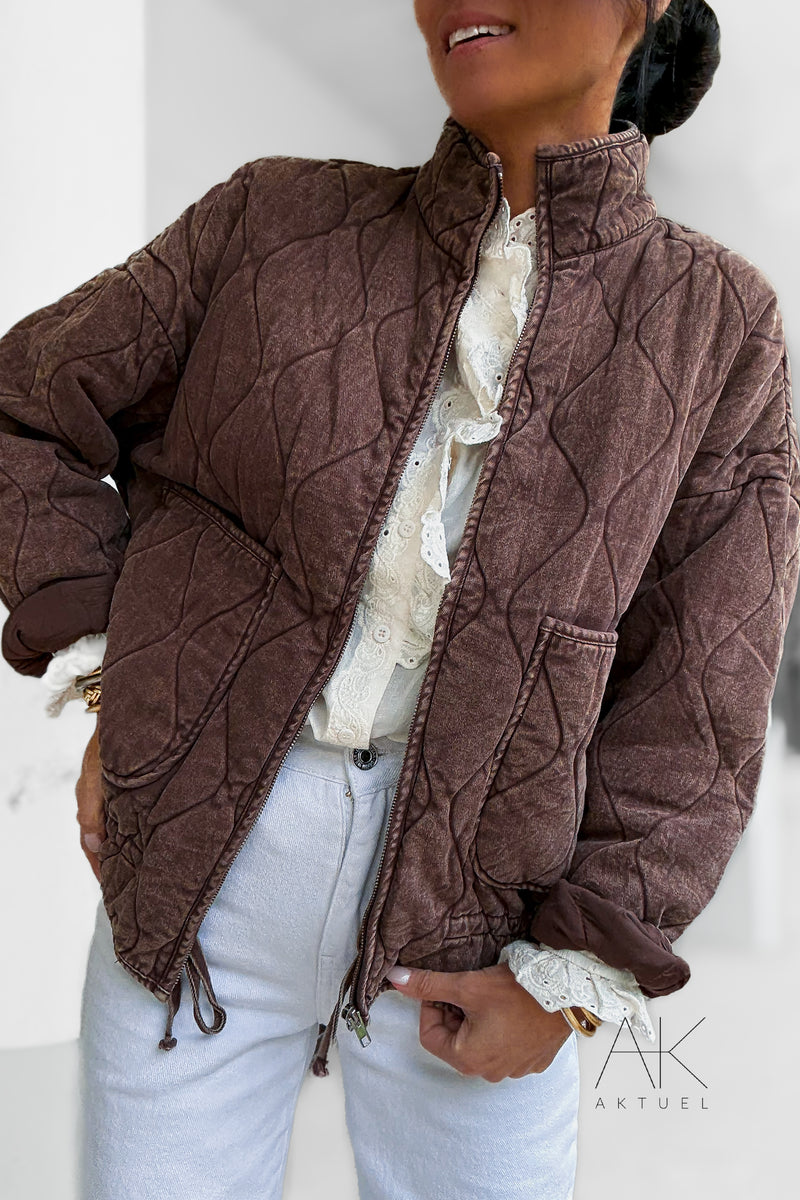 Veste matelassée chocolat