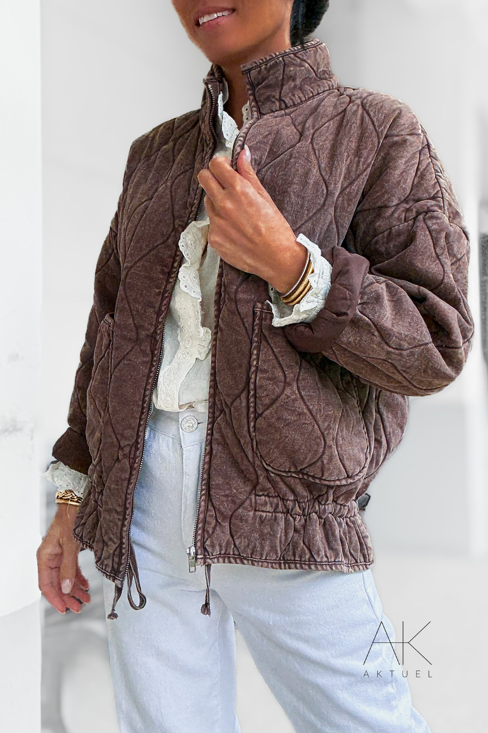 Veste matelassée chocolat