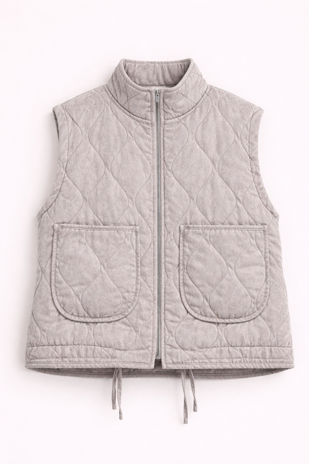 Veste matelassée sans manches gris