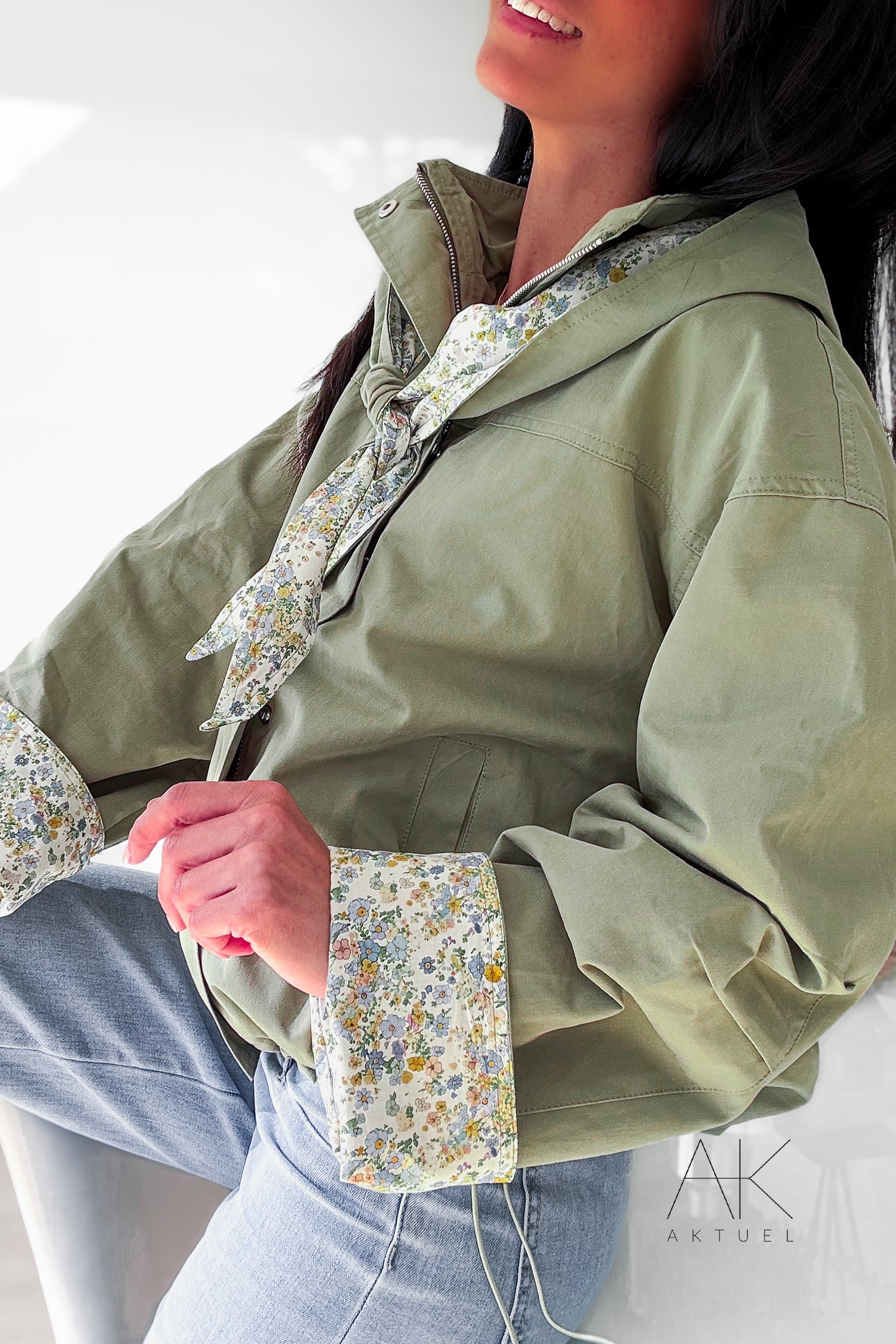 Veste gabardine liberty kaki
