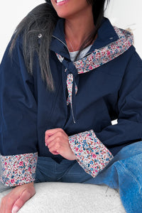 Veste gabardine liberty marine
