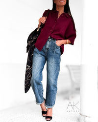 Cardigan oversize burgundy