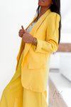 Veste blazer fluide jaune